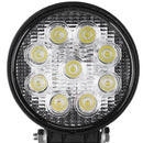 Round Shape 27W Bridgelux 2150lm 9 LED White Light Condenser Engineering Lamp / Waterproof IP67 SUVs Light, DC 10-30V(Black)