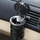 Diamond Facets Car Ashtray with LED Light(Black)