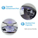 Diamond Facets Car Ashtray with LED Light(Black)