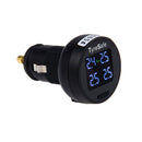SZdalos DLS-400 Cigarette Plug LCD Display Car Tire Pressure Monitoring System with USB Charger Port & 4 External Sensors ï¼ˆBlack + Silverï¼‰