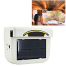 Solar Powered Car Auto Cooling Fan Air Vent Ventilate with Rubber Strip Car Heat Fan System Keep Your Parked Car Cooler(White)