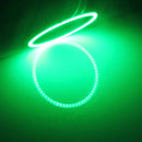 80mm 5W 180LM Angel Eyes Circles Car Headlight Green Light COB LED Lights for Vehicles, DC 12-24V