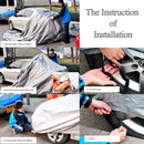 PEVA Anti-Dust Waterproof Sunproof Hatchback Car Cover with Warning Strips, Fits Cars up to 4.1m(160 inch) in Length