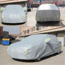 PEVA Anti-Dust Waterproof Sunproof Hatchback Car Cover with Warning Strips, Fits Cars up to 3.7m(144 inch) in Length