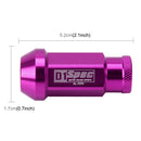 20 PCS D1 Spec P1.5 Racing Wheel Nut, Length: 50mm(Purple)