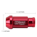 20 PCS D1 Spec P1.5 Racing Wheel Nut, Length: 50mm(Red)