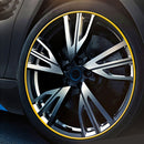 Universal Decorative Scratchproof Stickup 8M Flexible Car Wheel Hub TRIM Mouldings Decoration Strip(Yellow)