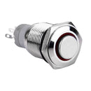 Metal Push Button Switch for Racing Sport (Vehicle DIY)(Red Light)
