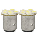 1157 White 6 LED 5050 SMD Car Signal Light Bulb (Pair)