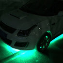 10 PCS 30cm 15 LED Waterproof Flexible Car Strip Light, DC 12V(Green Light)