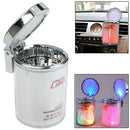 Portable 7 Color LED Light Car Automobile Ashtray Cigarette Holder, Size: 66 x 99 mm(White)