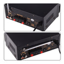 2CH HiFi Stereo Audio Amplifier with Remote Controller, LED Display, USB / SD / MMC Card / MP3 / AUX / FM Radio, AC 220V / DC 12V(Black)