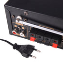 2CH HiFi Stereo Audio Amplifier with Remote Controller, LED Display, USB / SD / MMC Card / MP3 / AUX / FM Radio, AC 220V / DC 12V(Black)