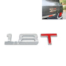 3D Universal Decal Chromed Metal 1.8T Car Emblem Badge Sticker Car Trailer Gas Displacement Identification, Size: 8.5x2.5 cm