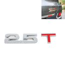 3D Universal Decal Chromed Metal 2.5T Car Emblem Badge Sticker Car Trailer Gas Displacement Identification, Size: 8.5x2.5 cm