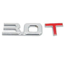 3D Universal Decal Chromed Metal 3.0T Car Emblem Badge Sticker Car Trailer Gas Displacement Identification, Size: 8.5x2.5 cm