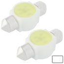 31mm 1W White Ceramic LED Car Signal Light Bulb, DC 12V (Pair)