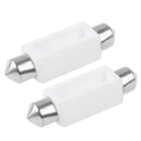 31mm 1W White Ceramic LED Car Signal Light Bulb, DC 12V (Pair)