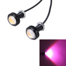 2 PCS 3W Waterproof Eagle Eye light LED Light for Vehicles, Cable Length: 60cm(Pink Light)