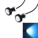 2 PCS 3W Waterproof Eagle Eye light LED Light for Vehicles, Cable Length: 60cm(Ice Blue Light)
