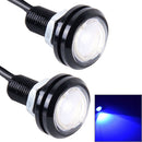 2 PCS 2x 3W Waterproof Eagle Eye light White LED Light for Vehicles, Cable Length: 60cm(Blue Light)