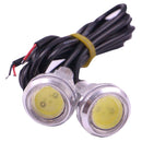 2 PCS 2x 3W 120LM Waterproof Eagle Eye Light White LED Light for Vehicles, Cable Length: 60cm(Silver)