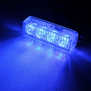12W 720LM 440-480nm 4-LED Blue Light Wired Car Flashing Warning Signal Lamp, DC12-24V, Wire Length: 95cm