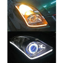 2 PCS 6W 360LM 6500K 597-577nm White + Yellow Wired LED Tube Daytime Running Light DRL Steering Lamp, DC12V, Lamp Length:60cm