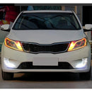 2 PCS 6W 360LM 6500K 597-577nm White + Yellow Wired LED Tube Daytime Running Light DRL Steering Lamp, DC12V, Lamp Length:60cm