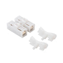 100 PCS 2 Way Push Quick Cable Connector Terminal Wiring Terminal 220V 2A(White)