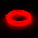 EL Cold Red Light Waterproof Round Flexible Car Strip Light with Driver for Car Decoration, Length: 2m(Red)