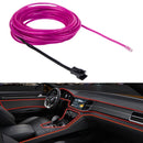Waterproof Round Flexible Car Strip Light with Driver for Car Decoration, Length: 5m(Purple)