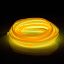 EL Cold Yellow Light Waterproof Flat Flexible Car Strip Light with Driver for Car Decoration, Length: 5m(Orange)