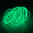EL Cold Green Light Waterproof Flat Flexible Car Strip Light with Driver for Car Decoration, Length: 5m(Green)