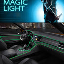 EL Cold Green Light Waterproof Flat Flexible Car Strip Light with Driver for Car Decoration, Length: 5m(Green)