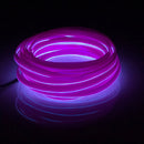 EL Cold Purple Light Waterproof Flat Flexible Car Strip Light with Driver for Car Decoration, Length: 5m(Purple)