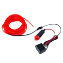 EL Cold Red Light Waterproof Flat Flexible Car Strip Light with Driver for Car Decoration, Length: 5m(Red)