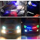 2 PCS 6 inch 6 LED 2 x 18W Car Flash Warning Light Red + Blue Change White Waterproof Emergency Light, DC 12V