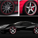 15 inch Wheel Hub Reflective Sticker for Luxury Car(Red)