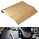 Car Decorative 3D Carbon Fiber PVC Sticker, Size: 127cm x 50cm(Yellow)