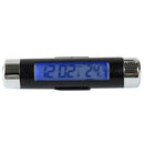 Car Decoration Desk LCD Display Clock & Thermometer with Blue Backlight