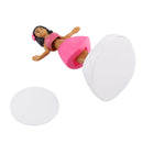 Solar Powered Bobble Head Dancing Toy Car Decoration Ornament Cute Hula Princess(Pink)
