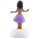 Solar Powered Bobble Head Dancing Toy Car Decoration Ornament Cute Hula Princess(Purple)