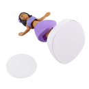 Solar Powered Bobble Head Dancing Toy Car Decoration Ornament Cute Hula Princess(Purple)