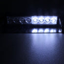 8W 800LM 8-LED White + Red Light 3-Modes Adjustable Angle Car Strobe Flash Dash Emergency Light Warning Lamp with Suckers, DC 12V