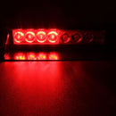 8W 800LM 8-LED White + Red Light 3-Modes Adjustable Angle Car Strobe Flash Dash Emergency Light Warning Lamp with Suckers, DC 12V