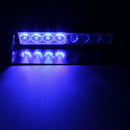 8W 800LM 8-LED Blue Light 3-Modes Adjustable Angle Car Strobe Flash Dash Emergency Light Warning Lamp with Suckers, DC 12V
