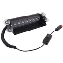 8W 800LM 8-LED White Light 3-Modes Adjustable Angle Car Strobe Flash Dash Emergency Light Warning Lamp with Suckers, DC 12V