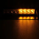 8W 800LM 8-LED Yellow Light 3-Modes Adjustable Angle Car Strobe Flash Dash Emergency Light Warning Lamp with Suckers, DC 12V