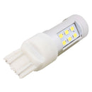 2 PCS T20 4.2W 630LM White Light Dual Wires 21 LED 2835 SMD Car Brake Light Daytime Running Light Bulb, DC 12V